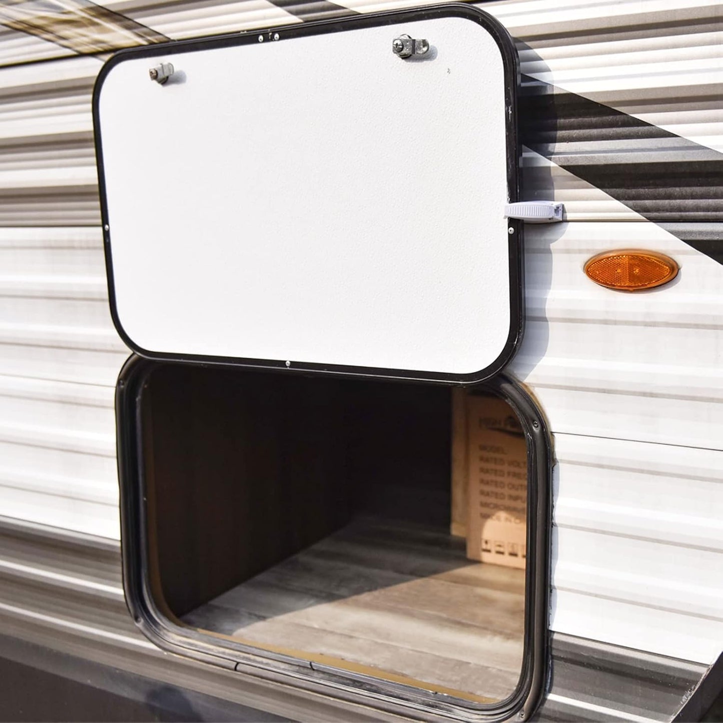 RV Door Holder, 12Pcs White Camper Door Holder, Keep the Baggage Door Open, for RV, Trailer, Camper Vans