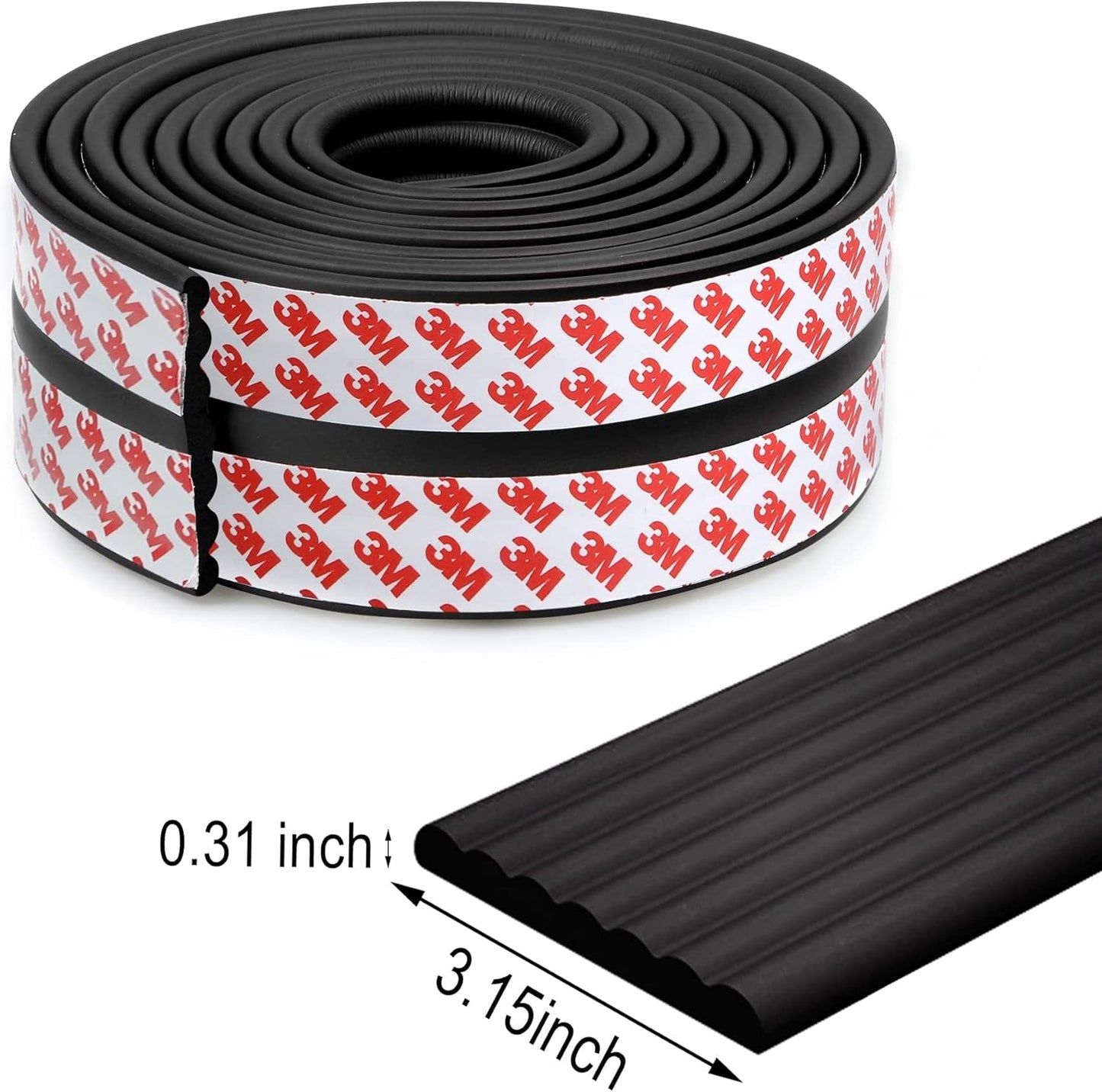 Soft Wide Edge Protector for Baby with 3M Strong Adhesive Double Sided Pre-Taped,(12.5Ft, Black) Baby Proofing Safety Guards Proof Foam Padding for Sharp Edges, Table, Desk, Furniture