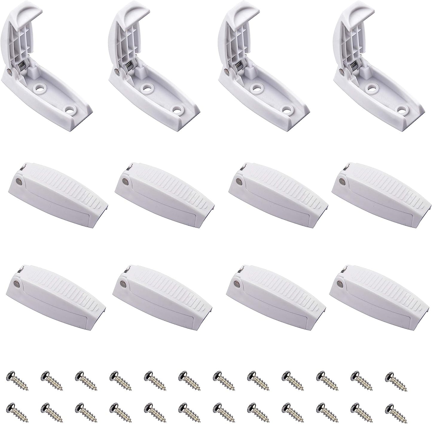 RV Door Holder, 12Pcs White Camper Door Holder, Keep the Baggage Door Open, for RV, Trailer, Camper Vans