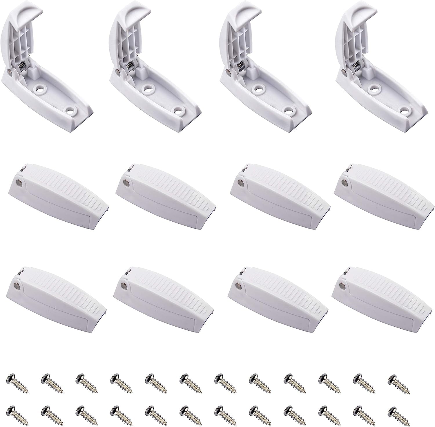 RV Door Holder, 12Pcs White Camper Door Holder, Keep the Baggage Door Open, for RV, Trailer, Camper Vans