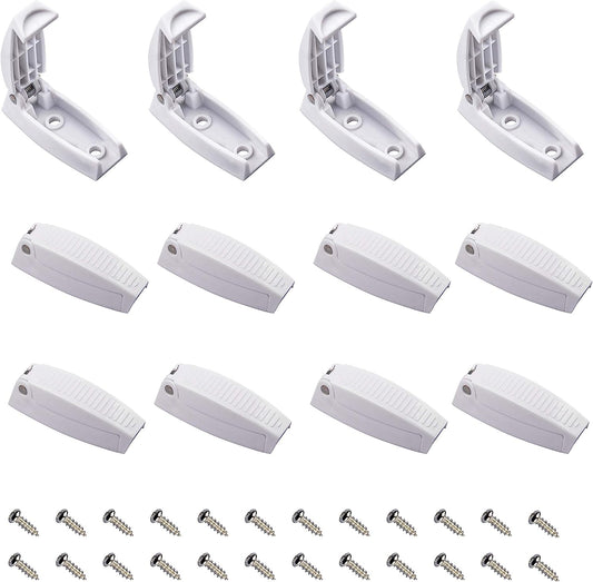 RV Door Holder, 12Pcs White Camper Door Holder, Keep the Baggage Door Open, for RV, Trailer, Camper Vans