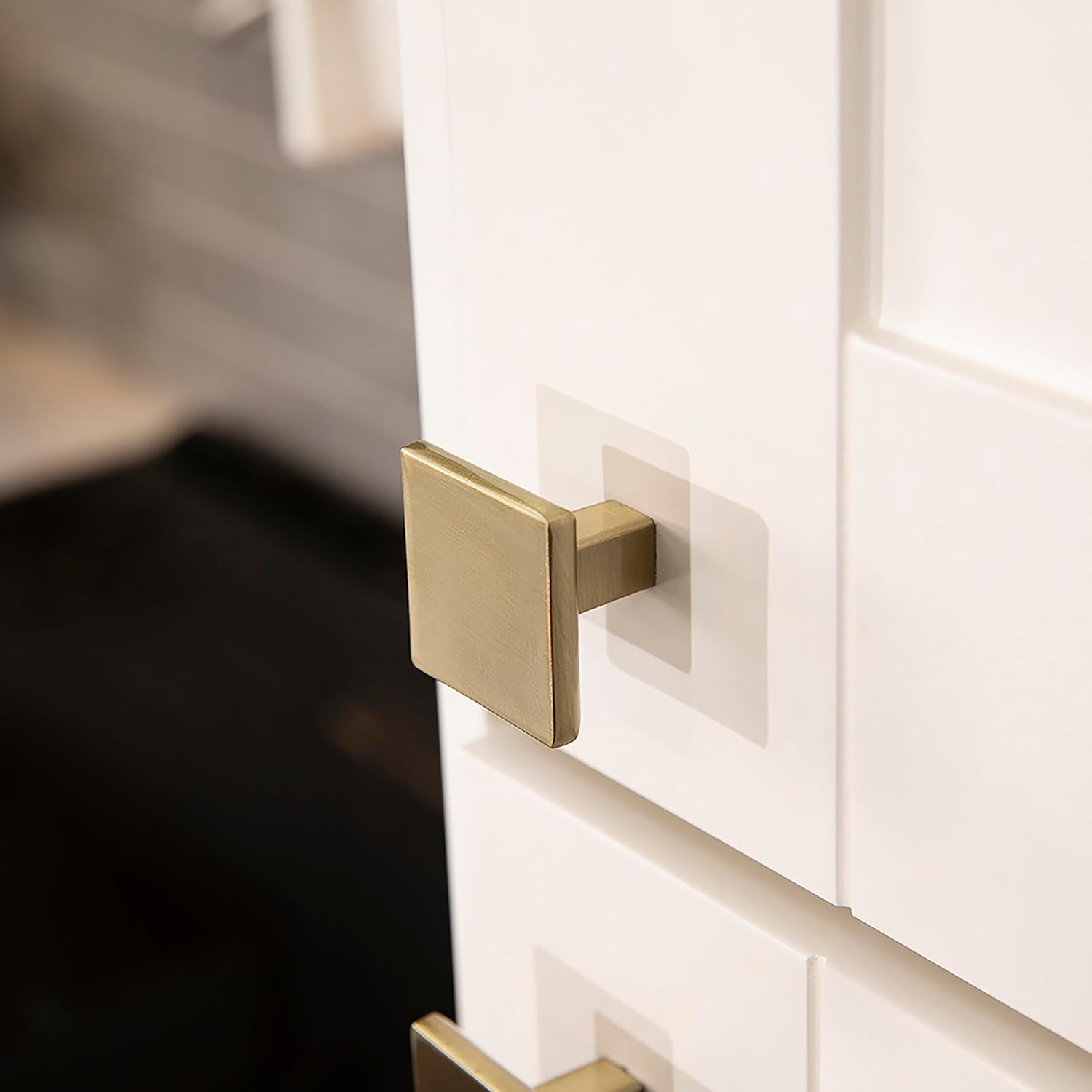 Solid Core Kitchen Cabinet Knobs, Luxury Cabinet and Dresser Knobs, Handle Pulls for Doors & Drawers, 1-1/4 Inch, Elusive Golden Nickel, Skylight Collection (Pack of 10)