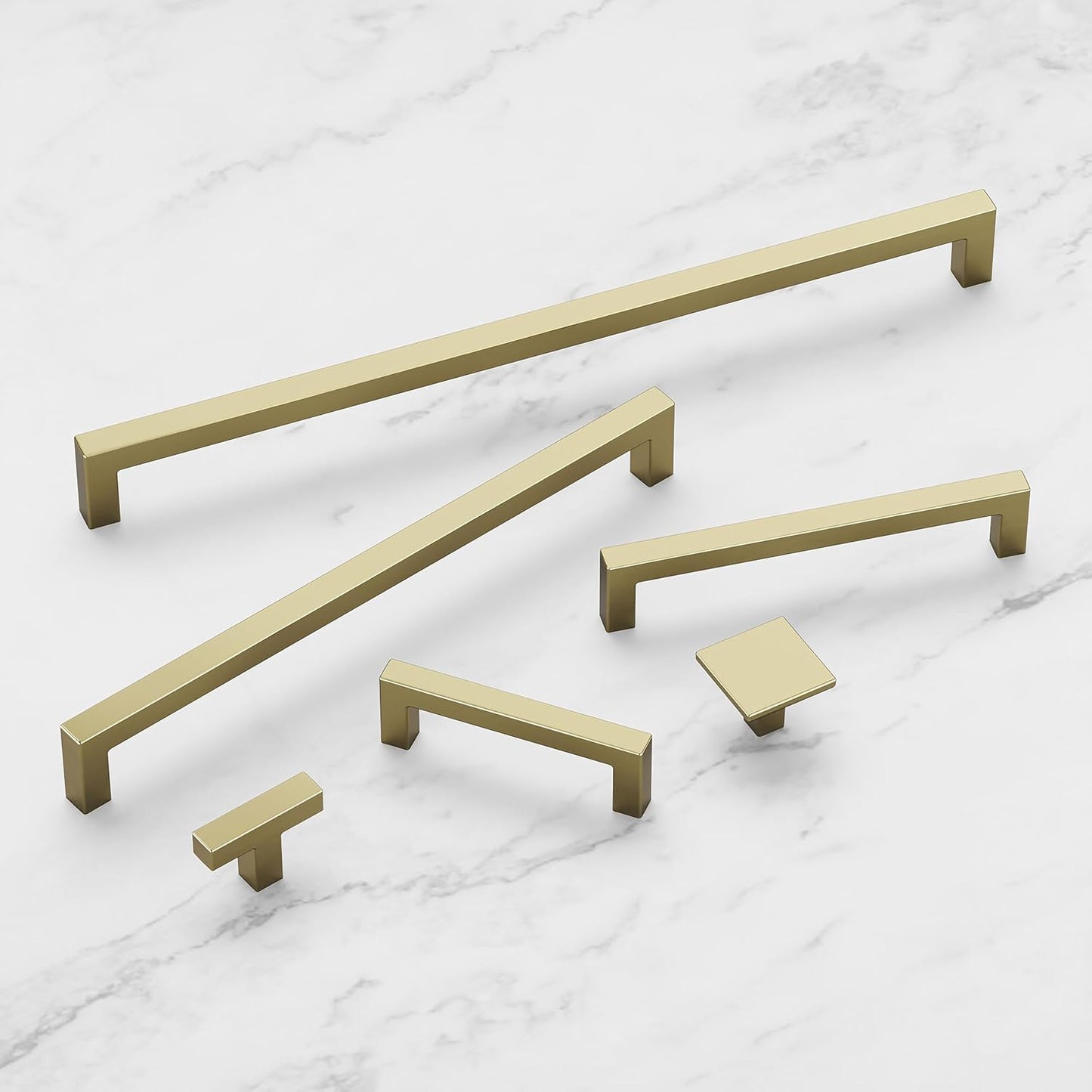 Solid Core Kitchen Cabinet Knobs, Luxury Cabinet and Dresser Knobs, Handle Pulls for Doors & Drawers, 1-1/4 Inch, Elusive Golden Nickel, Skylight Collection (Pack of 10)
