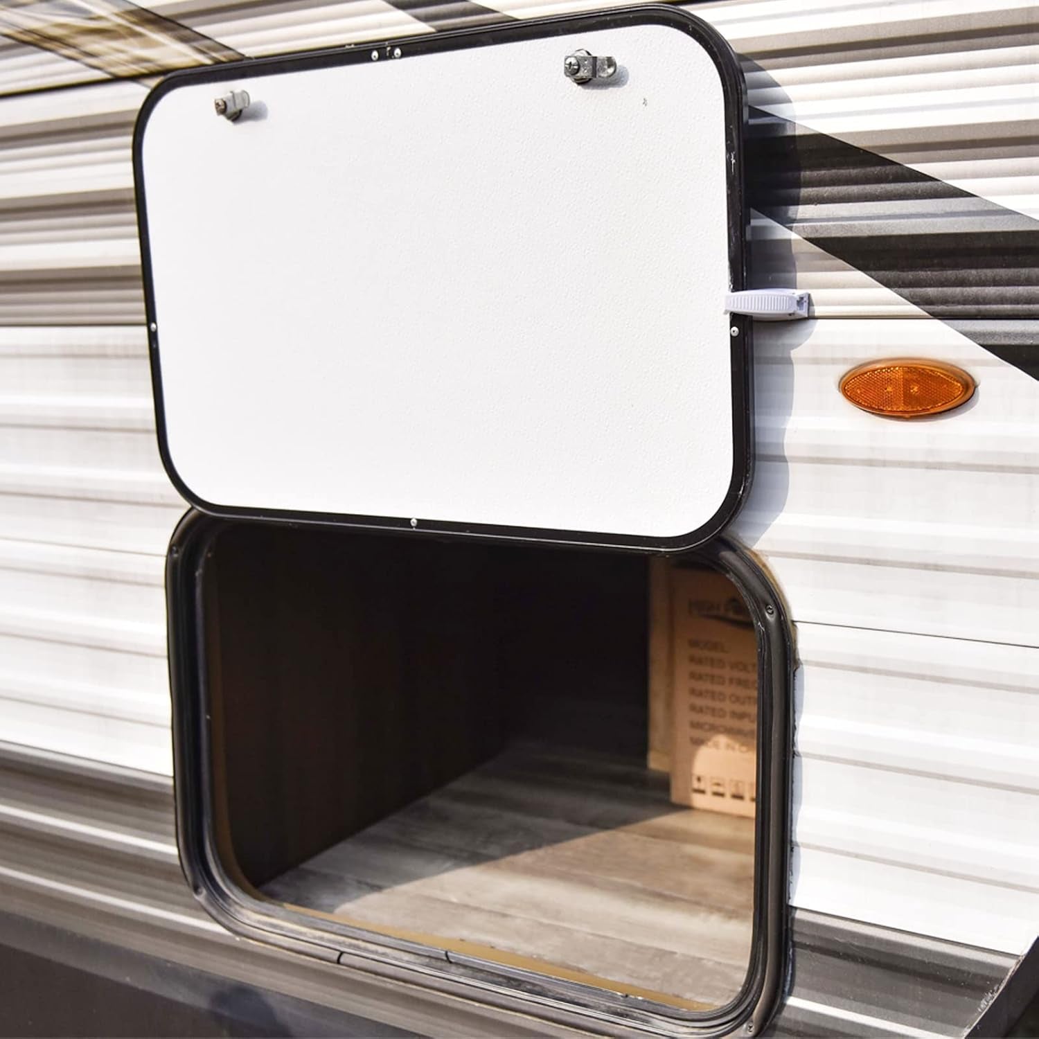 RV Door Holder, 12Pcs White Camper Door Holder, Keep the Baggage Door Open, for RV, Trailer, Camper Vans