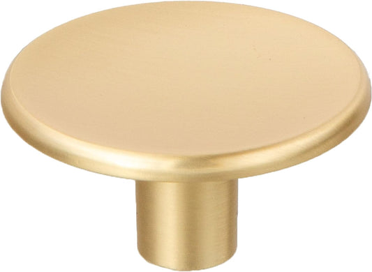 Modern round Concave Cabinet Knob, Gold 10 Pack 1 Inch Kitchen Cabinet Knob Drawer Pull Handle Hardware